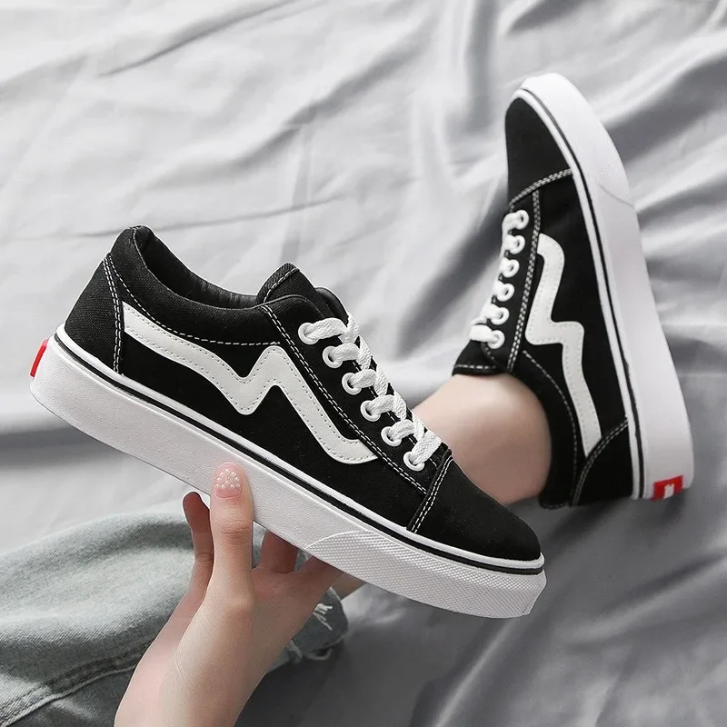 Vans Shoes Old Skool - Sepatu tenis wanita, sneaker Jogging datar