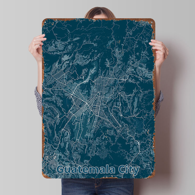 Poster Peta Kota Guatemala dar - Custom Map Poster ulasan dan harga