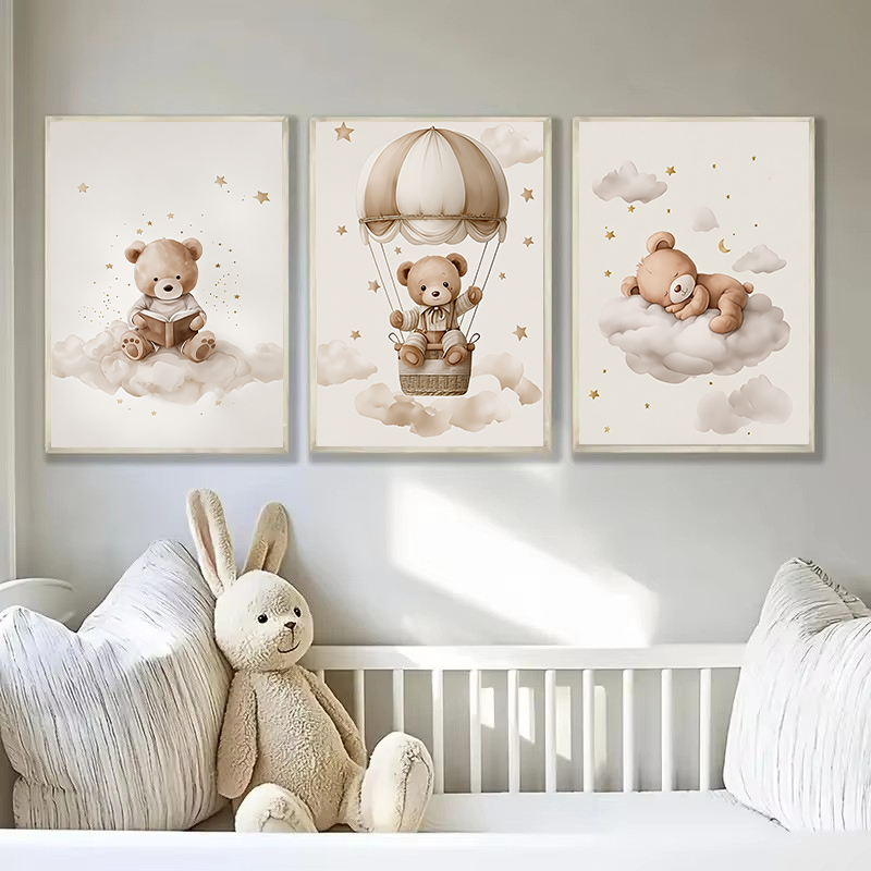 3pcs/set Poster Kanvas Hewan B - Personalized Name Box ulasan dan harga